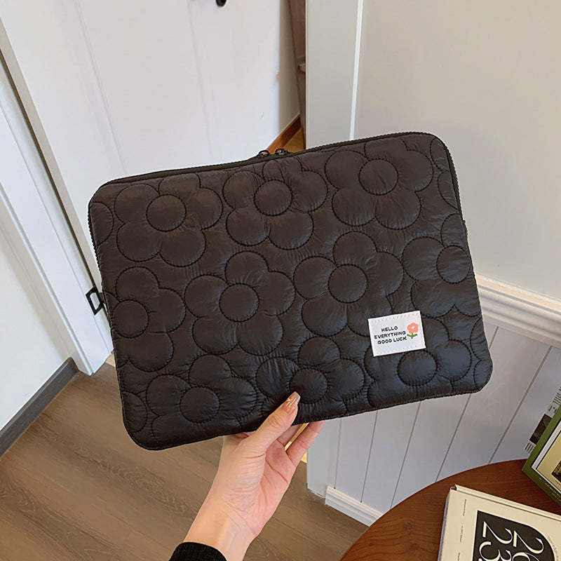 Floral Quilted Tablet/Laptop Bag