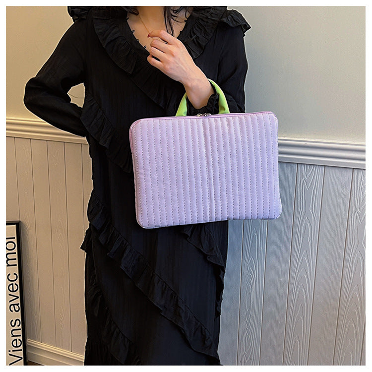 Cute striped laptop sleeve, lightweight and protective