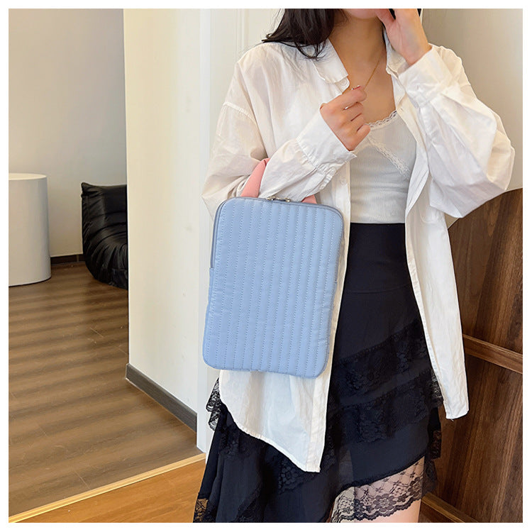 Fresh stripe contrast laptop & tablet bag for school or office