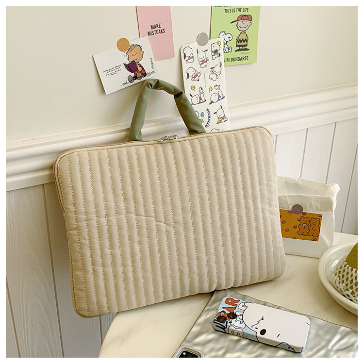 Cute striped laptop sleeve, lightweight and protective