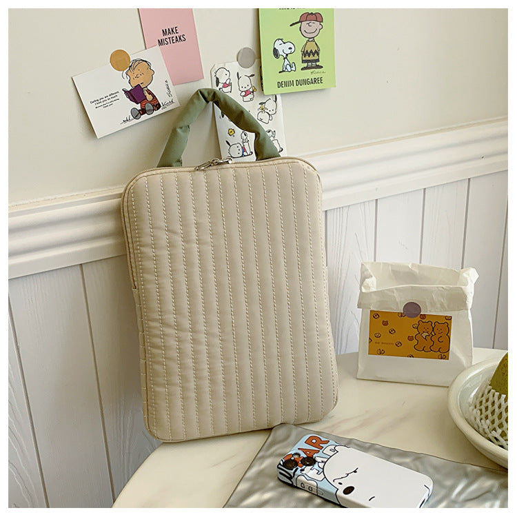 Fresh stripe contrast laptop & tablet bag for school or office