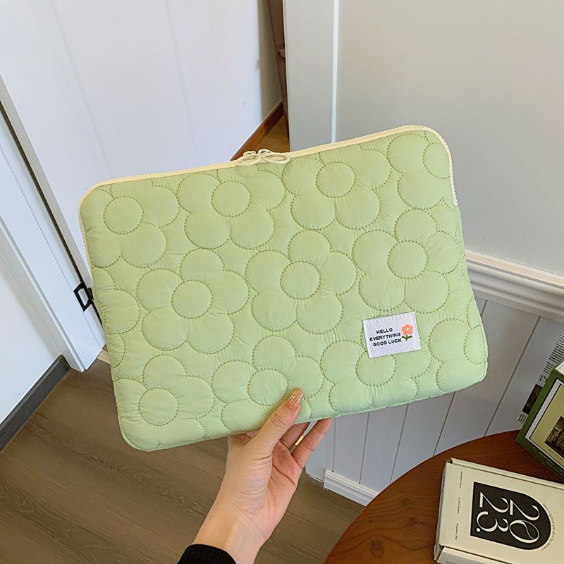 Floral Quilted Tablet/Laptop Bag