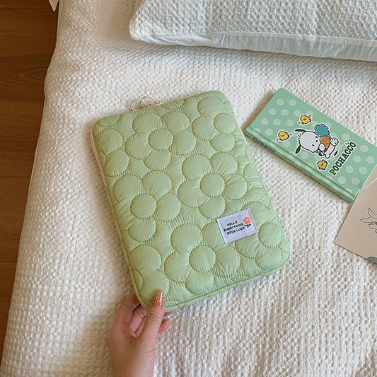 Floral Quilted Tablet/Laptop Bag