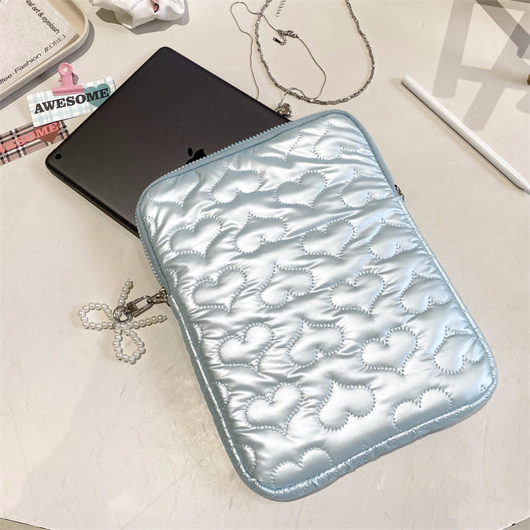 Heart Bow Pearl Tablet/Laptop Bag