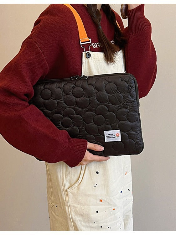 Floral Quilted iPad & Laptop Bag