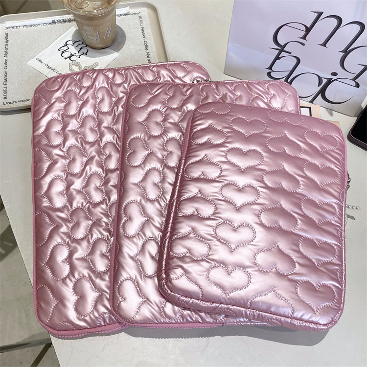 Heart Bow Pearl Tablet/Laptop Bag