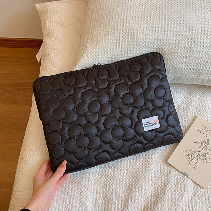 Floral Quilted Tablet/Laptop Bag