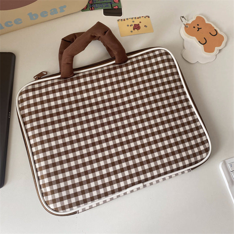 Kawaii laptop tote bag with cartoon animal design for girls
