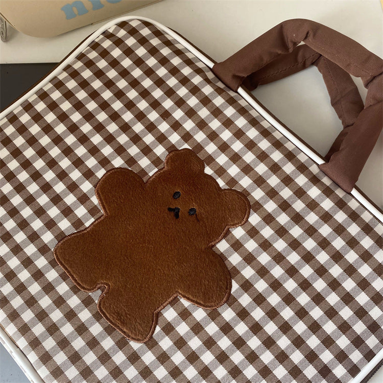 Kawaii laptop sleeve with animal design, fits iPad and laptop