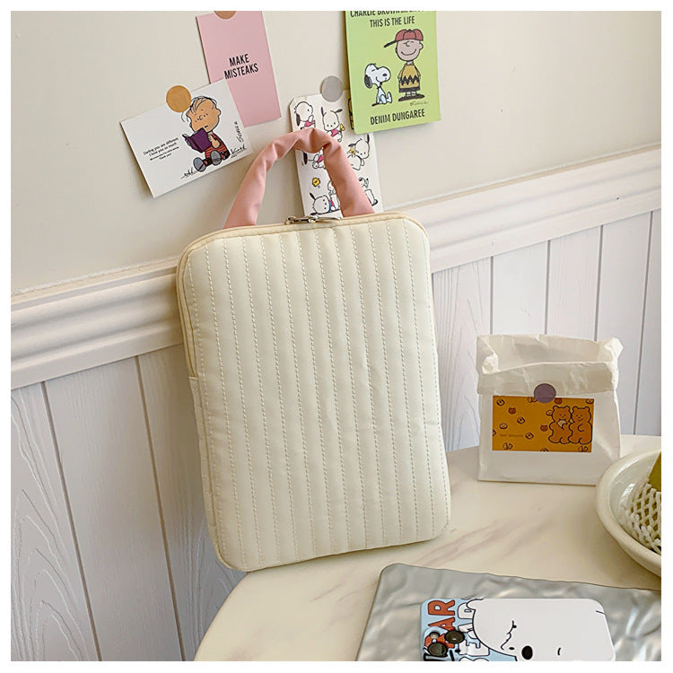 Cute striped laptop sleeve, lightweight and protective