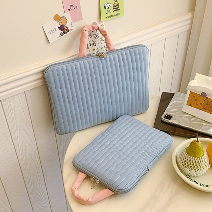 Cute striped laptop sleeve, lightweight and protective