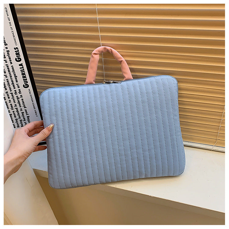 Modern stripe laptop case, aesthetic tablet bag for everyday use