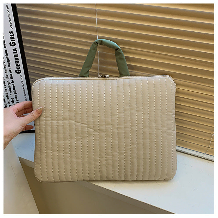 Striped laptop case with contrast design, aesthetic laptop pouch