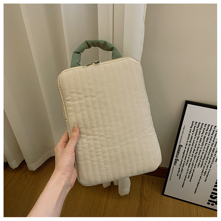 Modern stripe laptop case, aesthetic tablet bag for everyday use
