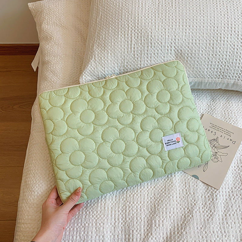 Floral Quilted Tablet/Laptop Bag