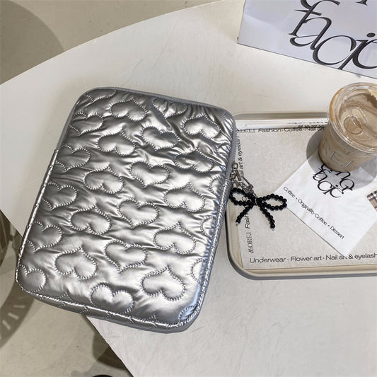 Heart Bow Pearl Tablet/Laptop Bag