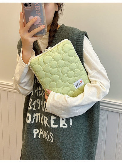 Floral Quilted iPad & Laptop Bag