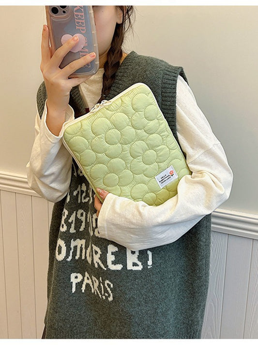 Floral Quilted iPad & Laptop Bag