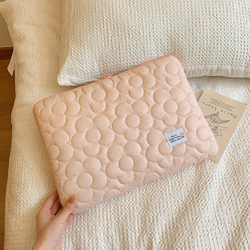 Floral Quilted Tablet/Laptop Bag