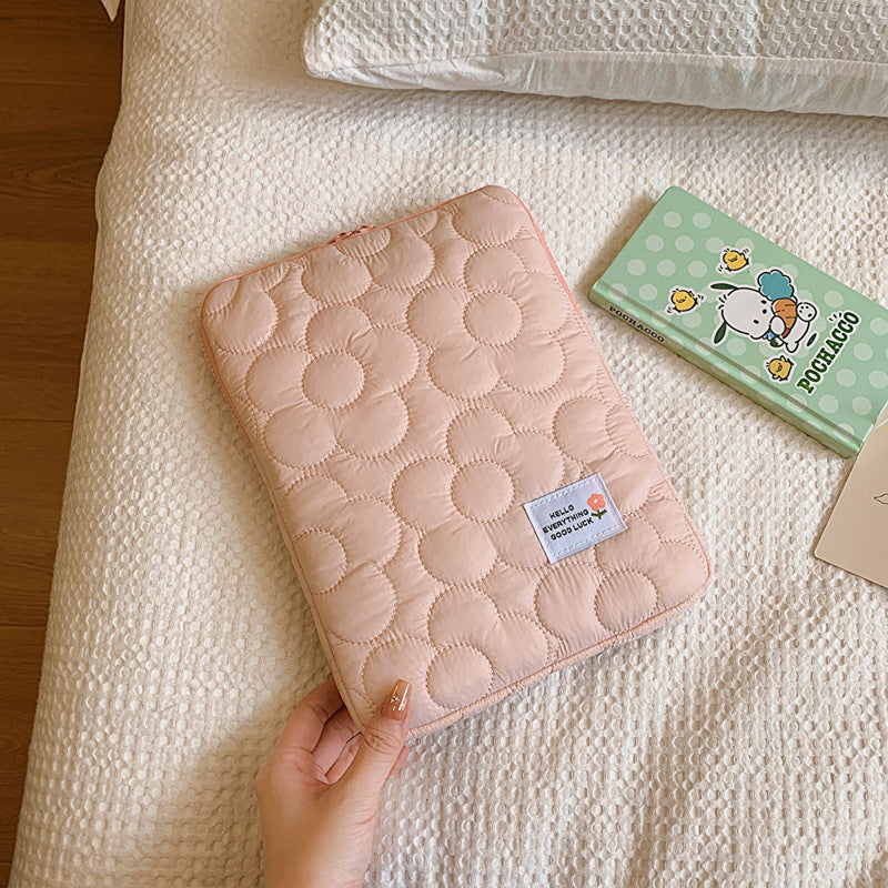 Floral Quilted Tablet/Laptop Bag