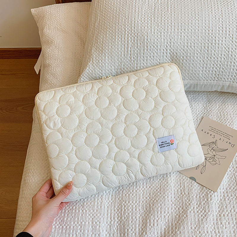 Floral Quilted Tablet/Laptop Bag