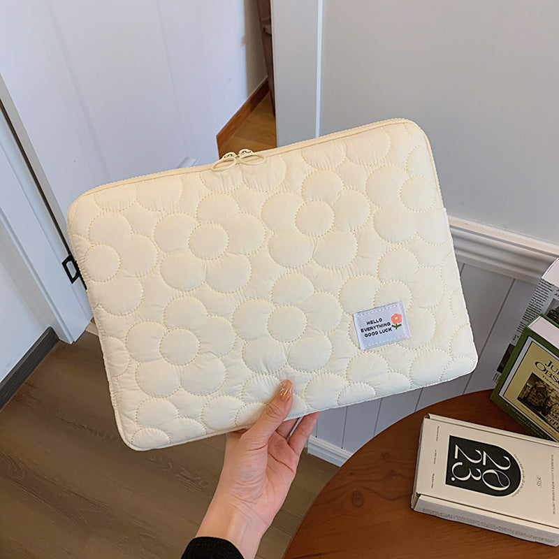 Floral Quilted Tablet/Laptop Bag