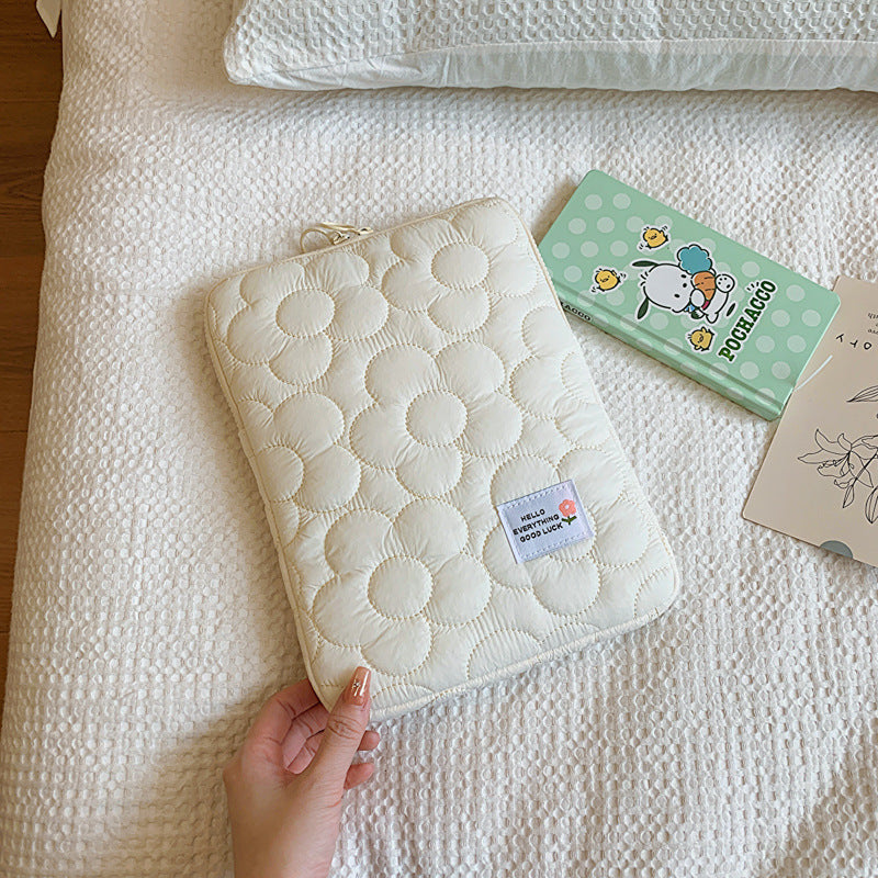 Floral Quilted Tablet/Laptop Bag