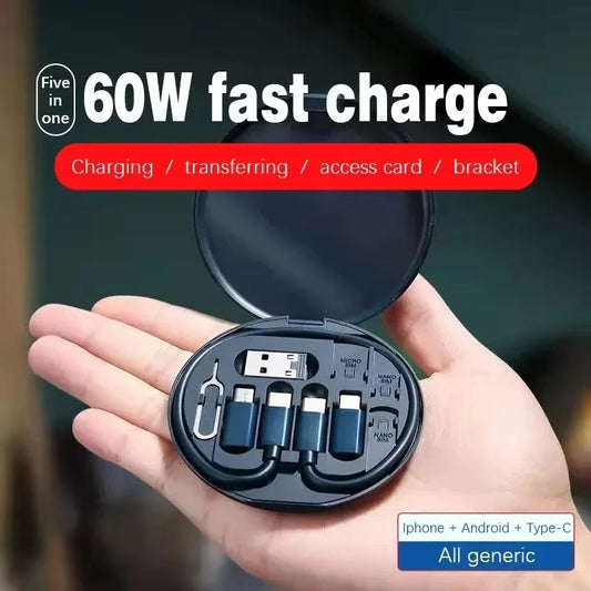 5-in-1 Multi-Device Charging Cable with 60W Fast Charge